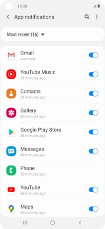 Press the drop down list. Press the drop down list.