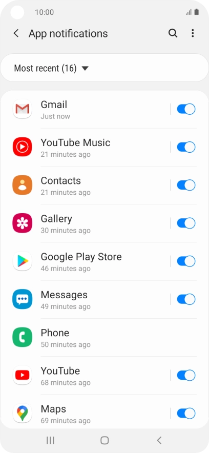 Press the drop down list. Press the drop down list.