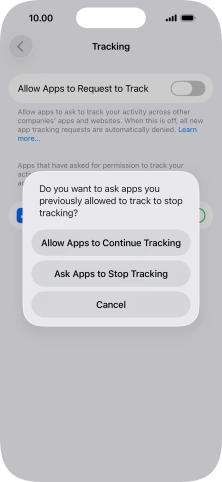 If you turn off the function, press the required setting. If you turn off the function, press the required setting.
