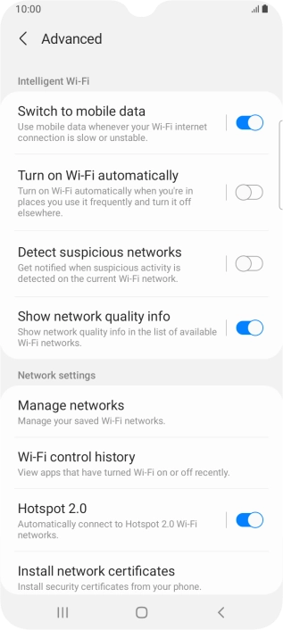 Press the indicator next to Press the indicator next to