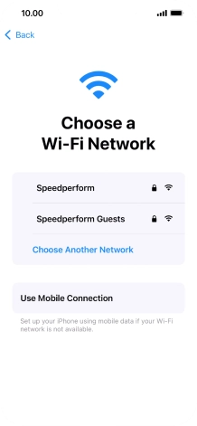 Press the required Wi-Fi network. Press the required Wi-Fi network.