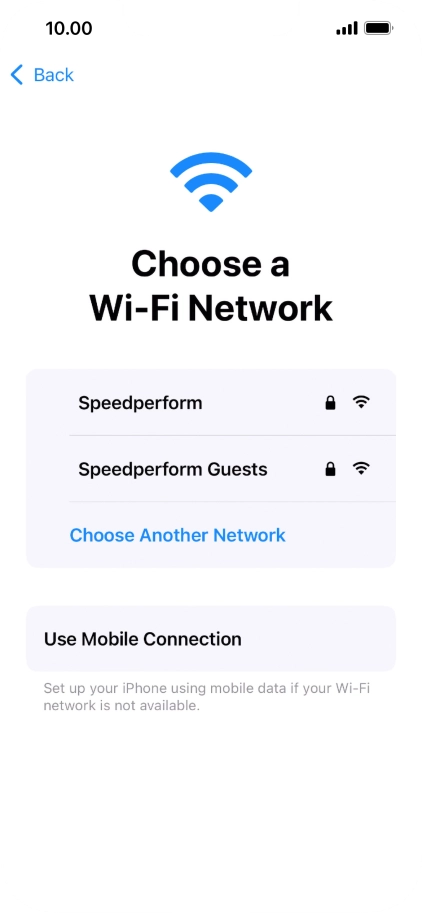 Press the required Wi-Fi network. Press the required Wi-Fi network.