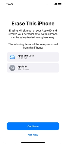 Press Continue. Press Continue.