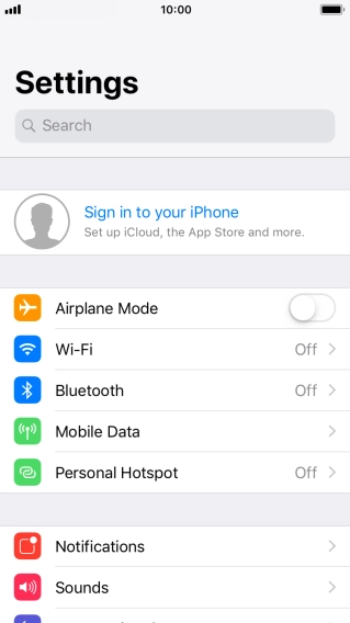 Press Sign in to your iPhone. Press Sign in to your iPhone.