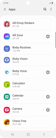 Press the required app. Press the required app.