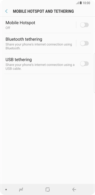 Press Mobile Hotspot. Press Mobile Hotspot.