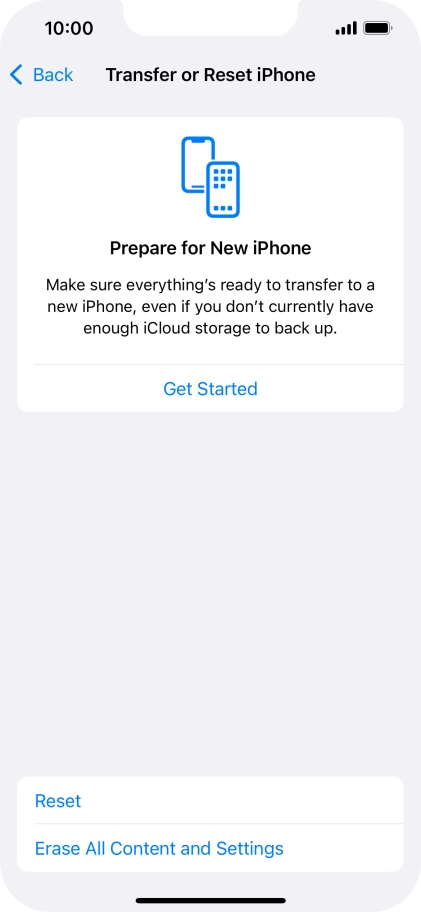 Press Reset. Press Reset.
