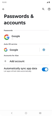 Press Add account. Press Add account.