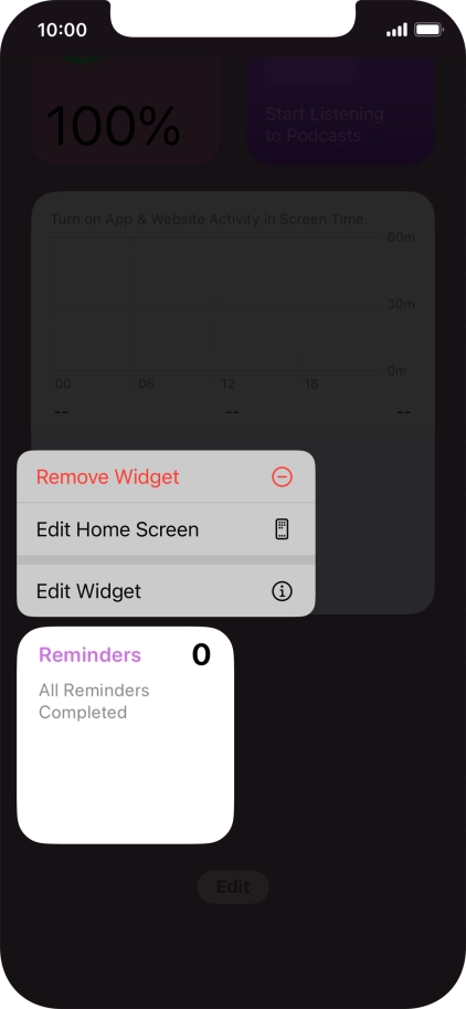Press Remove Widget. Press Remove Widget.
