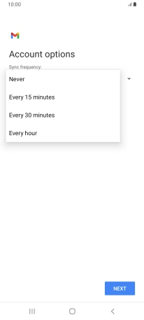 Press the required setting. Press the required setting.