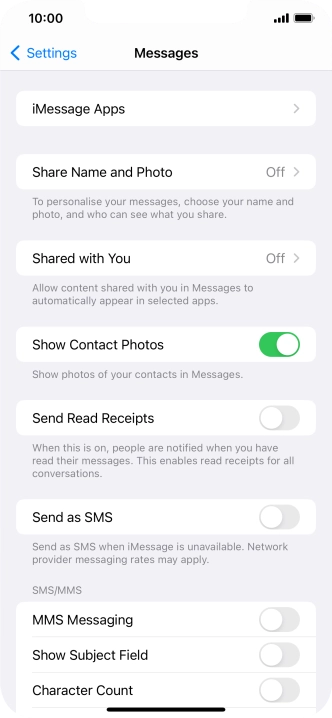 Press the indicator next to Press the indicator next to