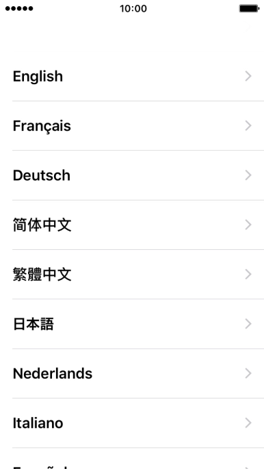 Press the required language. Press the required language.
