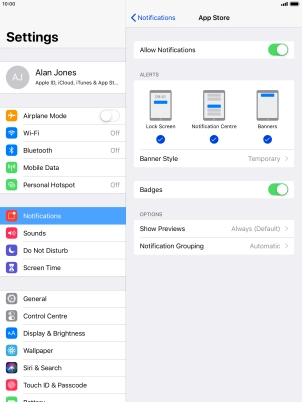 Press the indicator next to Press the indicator next to