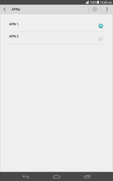Press the field next to the data connection to activate it. Press the field next to the data connection to activate it.