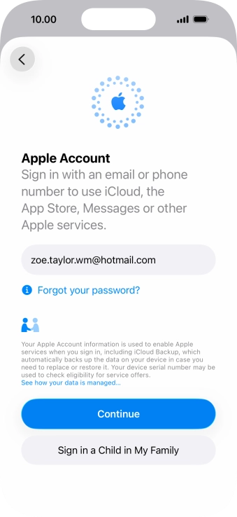 Press Continue. Press Continue.