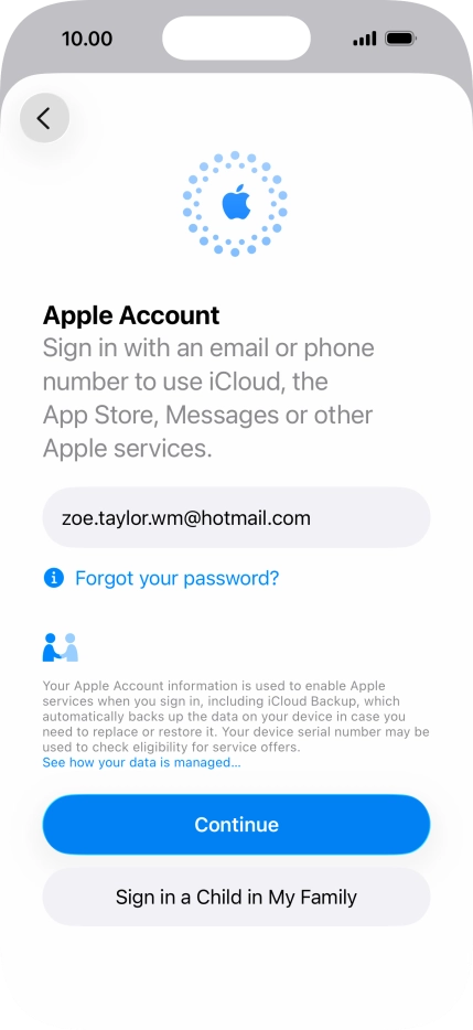 Press Continue. Press Continue.