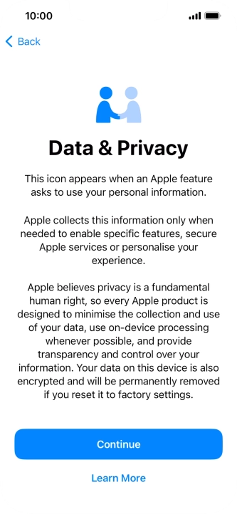Press Continue. Press Continue.
