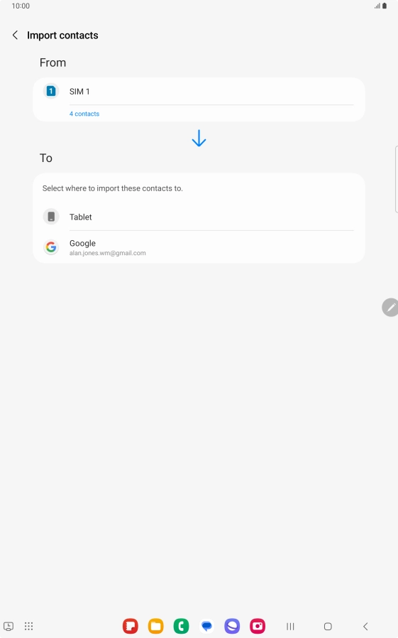 Press the required Google account. Press the required Google account.