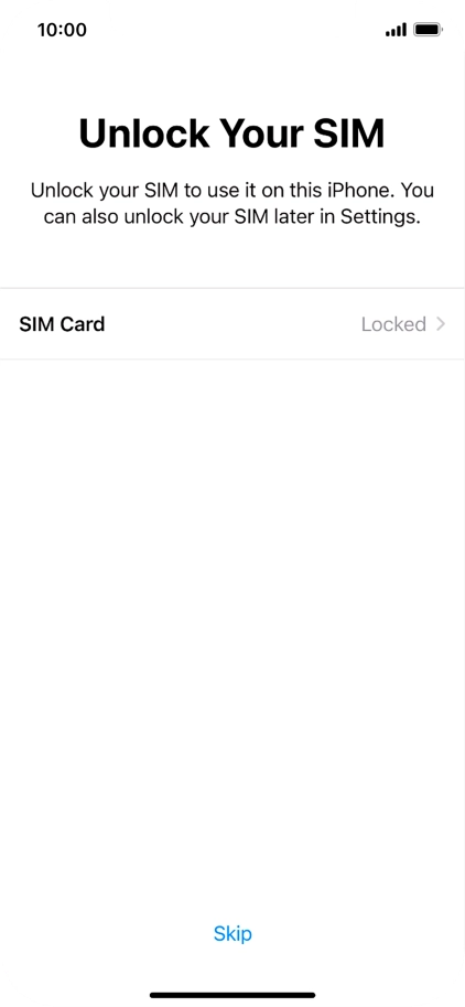 Press SIM Card. Press SIM Card.