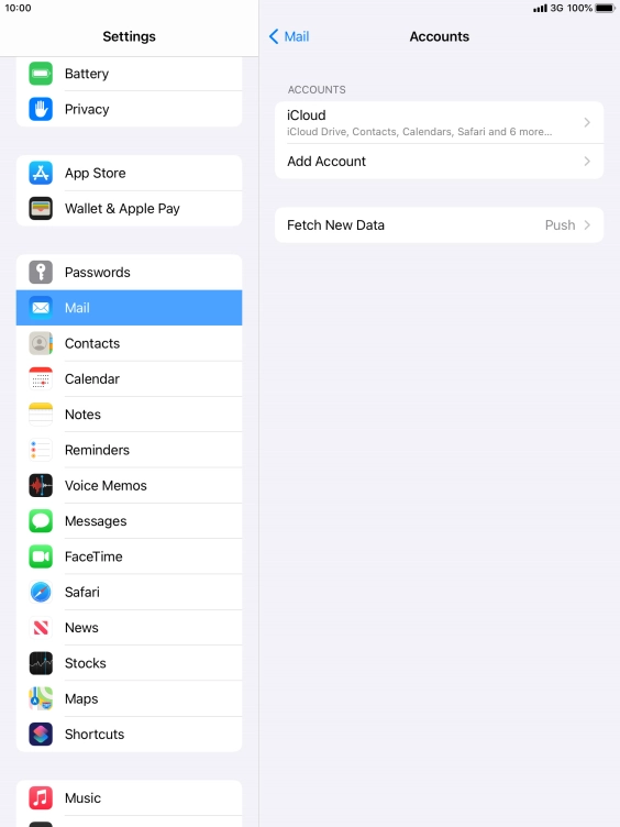 Press Add Account. Press Add Account.