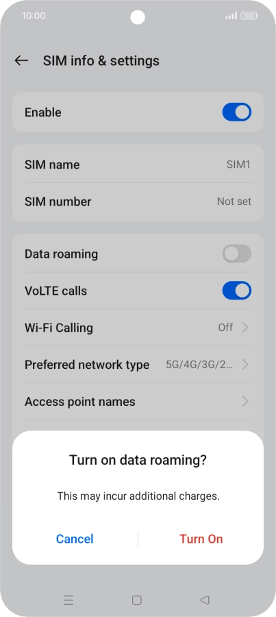 If you turn on the function, press Turn On. If you turn on the function, press Turn On.