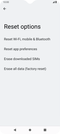 Press Reset Wi-Fi, mobile and Bluetooth. Press Reset Wi-Fi, mobile and Bluetooth.