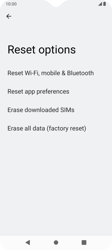 Press Reset Wi-Fi, mobile and Bluetooth. Press Reset Wi-Fi, mobile and Bluetooth.