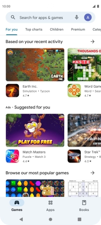 Press the profile icon. Press the profile icon.