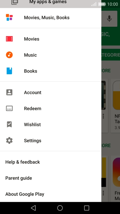 Press Settings. Press Settings.