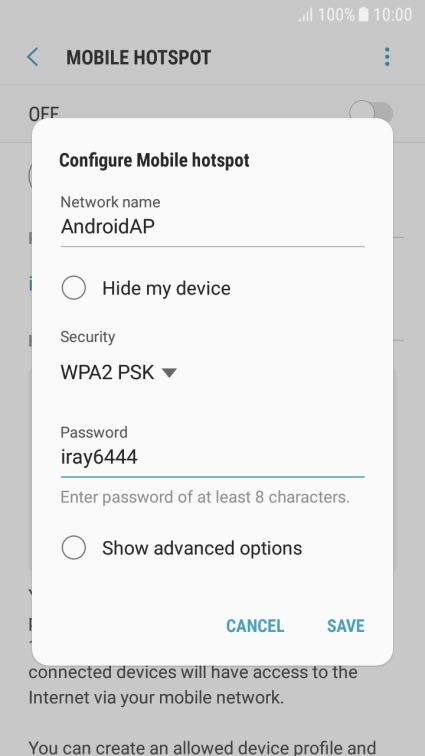 Press SAVE. Press SAVE.