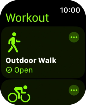 Press the required training activity to start it. Press the required training activity to start it.