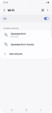 Press the required Wi-Fi network. Press the required Wi-Fi network.