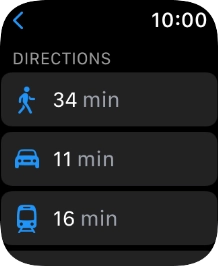 Press the required mode of transportation. Press the required mode of transportation.