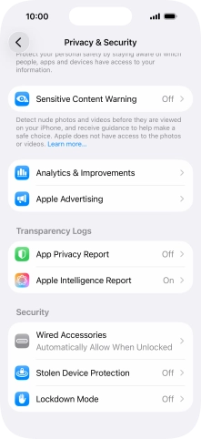 Press App Privacy Report. Press App Privacy Report.