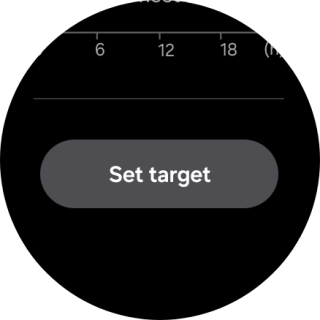 Press Set target. Press Set target.
