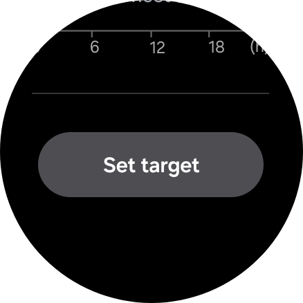 Press Set target. Press Set target.