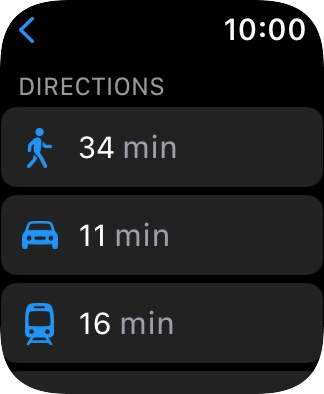Press the required mode of transportation. Press the required mode of transportation.