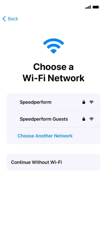 Press the required Wi-Fi network. Press the required Wi-Fi network.