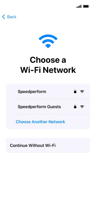 Press the required Wi-Fi network. Press the required Wi-Fi network.