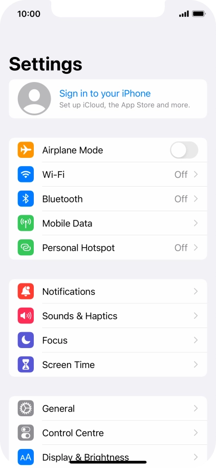 Press Sign in to your iPhone. Press Sign in to your iPhone.