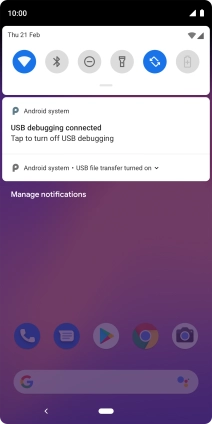 Press Android system. Press Android system.
