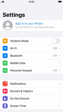 Press Sign in to your iPhone. Press Sign in to your iPhone.