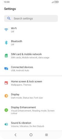 Press SIM card & mobile network. Press SIM card & mobile network.