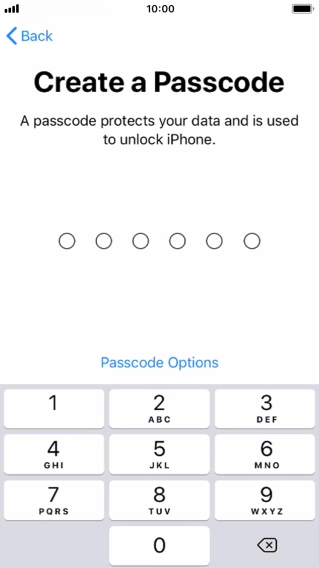 Press Passcode Options. Press Passcode Options.