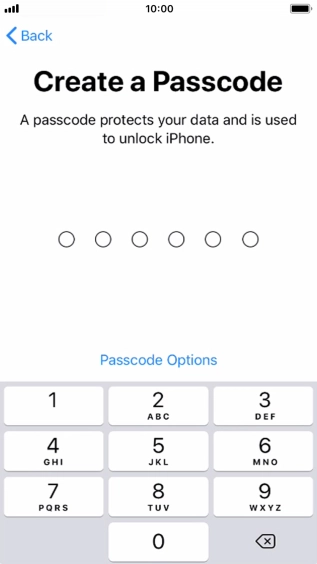 Press Passcode Options. Press Passcode Options.
