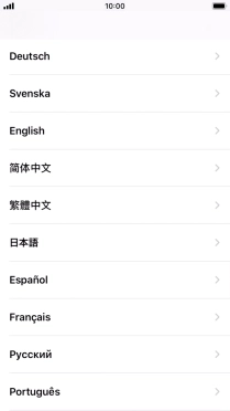 Press the required language. Press the required language.