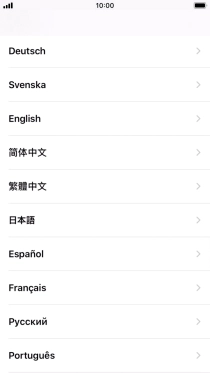 Press the required language. Press the required language.
