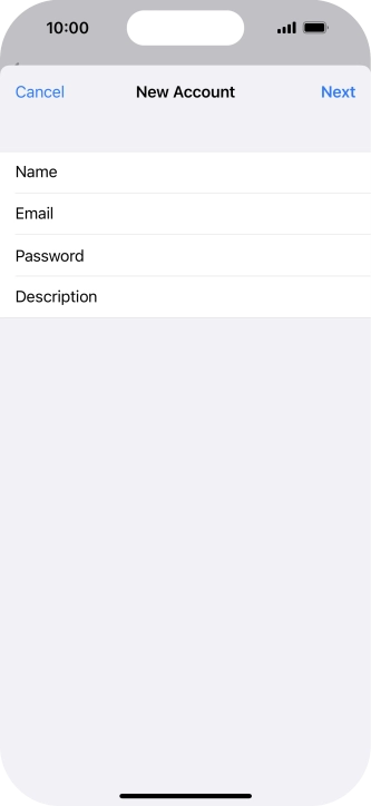 Press Description and key in the required name. Press Description and key in the required name.