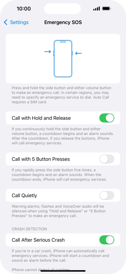 Press the indicator next to Press the indicator next to