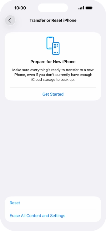 Press Reset. Press Reset.